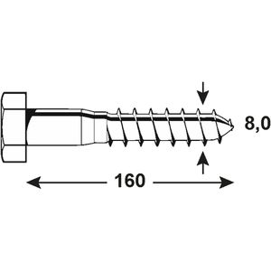 Produktbild für Holzschrauben Connex KL3148160, verzinkt