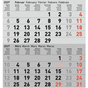 Produktbild für 4-Monatskalender Rido-Ide 7033430007, Kombi, Jahr 2027