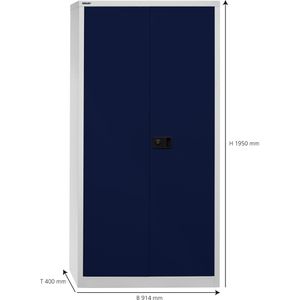 Produktbild für Werkzeugschrank Bisley E782A04G, aus Metall, grau / blau