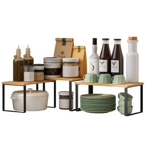 Küchenregal Songmics KCS014B01, braun, 3er Set