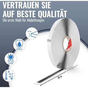 Produktbild für Dichtungsband Poppstar 1009887 doppelseitiges Butylband