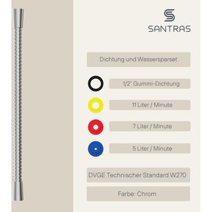 Produktbild für Duschschlauch SANTRAS Double-Agraff, 13410-200