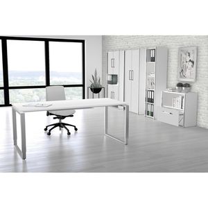 Produktbild für Schreibtisch Kerkmann Aveto 4513.1, weiß / silber