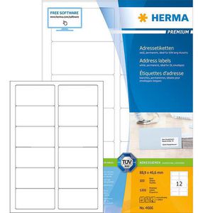 Adressetiketten Herma 4666 Premium, weiß