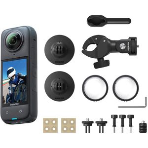 Action-Cam Insta360 X4 Motorrad Bundle, wasserdicht bis 10m