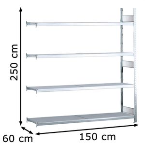 Produktbild für Anbauregal Schulte 15585, 4 Metallböden