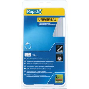 Rapid Heißklebesticks Universal, transparent, Ø 12mm, Länge 190mm, 14 Sticks
