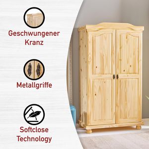 Produktbild für Kleiderschrank Inter-Link Genf, kiefer