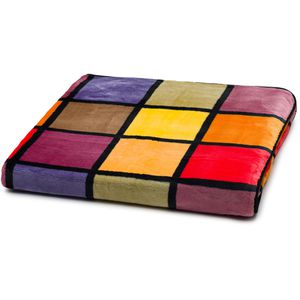 Kuscheldecke Gözze Antigua Cashmere Feeling, orange/rot/gelb