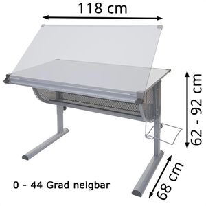 Produktbild für Kinderschreibtisch Mendler Oxford, aus Holz / Metall, buche