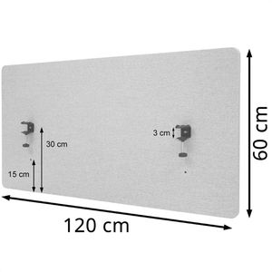 Produktbild für Tischtrennwand Mendler HWC-G75, grün