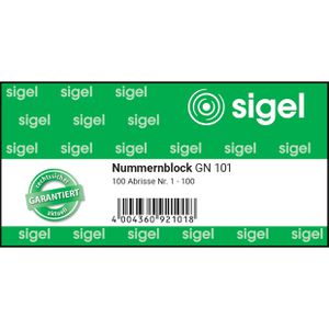 Produktbild für Nummernblock Sigel Doppelnummern GN101