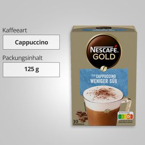 Produktbild für Kaffee Nescafe Gold Cappuccino Weniger Süß
