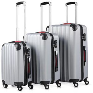 Koffer Monzana Baseline, silber, 3-teilig