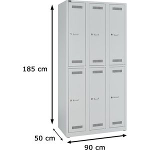 Produktbild für Spind Bisley-Light GL09T2-245, lichtgrau