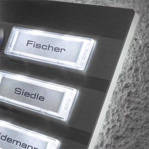 Produktbild für Türklingel Metzler silber, kabelgebunden