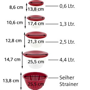Produktbild für Schüssel Westmark Olympia 2420226R, Set mit Deckel und Sieb