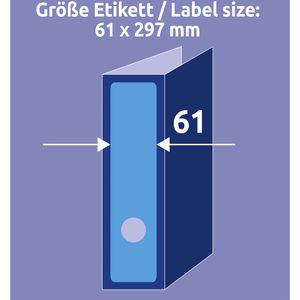 Produktbild für Rückenschilder Zweckform L4753-20, blau