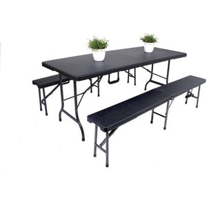 Produktbild für Bierzeltgarnitur Garden-Pleasure VENTANA, schwarz