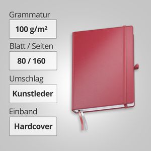 Produktbild für Notizbuch Leitz Complete, 44720025, Kunstleder Hardcover
