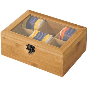 Produktbild für Teebox Kesper 58902, für Teebeutel, braun, aus Bambus