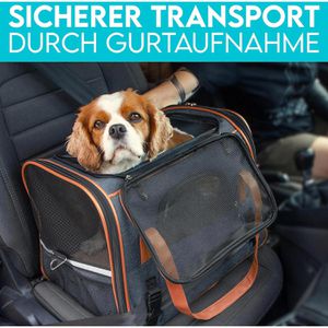 Produktbild für Tiertransportbox HUND-IST-KÖNIG Gr. S, aus Stoff