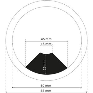Produktbild für Kabeldurchführung Sossai KDM2-80BR-1, Ø 80 mm