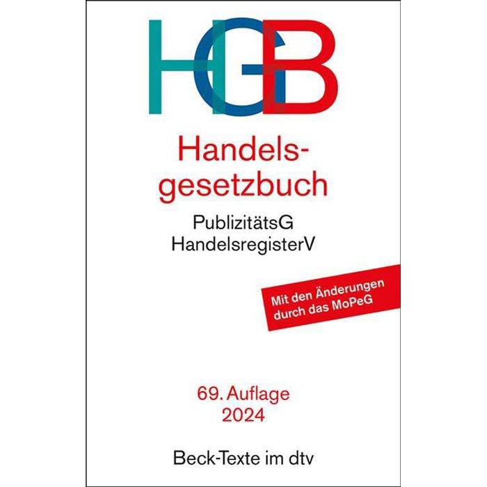 Handelsgesetzbuch HGB, Dtv Gesetzbuch Beck-Texte, Taschenbuch - Böttcher AG