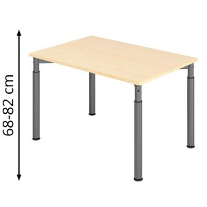 Produktbild für Schreibtisch Hammerbacher Y-Serie, ahorn / graphit