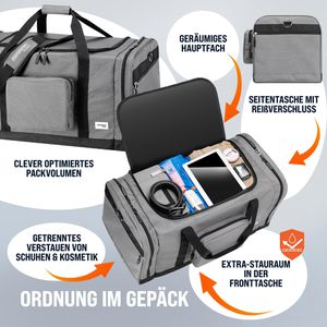 Produktbild für Reisetasche Monzana 109601, anthrazit, 70 cm