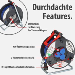 Produktbild für Kabeltrommel Brennenstuhl Garant Bremaxx, für außen IP44