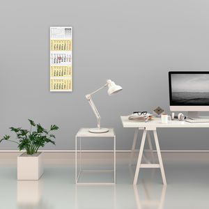 Produktbild für 4-Monatskalender Brunnen 1070214106, gelb, mit Ferienübersicht