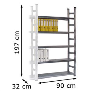 Produktbild für Anbauregal GEWE 5 Metallböden