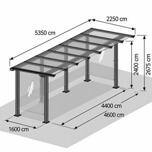 Produktbild für Fahrradunterstand WSM Passau P13 B, anthrazit, aus Metall