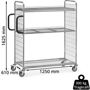 Produktbild für Kommissionierwagen Fetra 28222, verzinkt