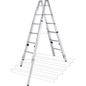 Produktbild für Stehleiter Zarges Varioflex B, 41938, beidseitig begehbar