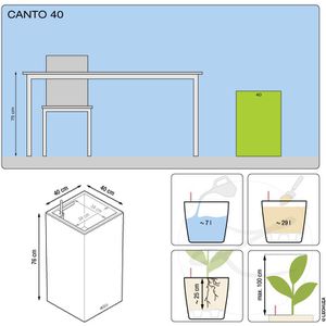 Produktbild für Übertopf Lechuza CANTO Premium 40 high, anthrazit, 40x76x40 cm