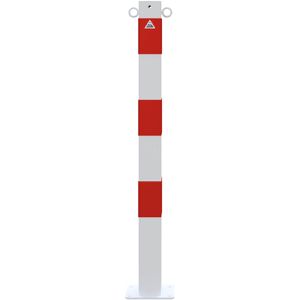 Produktbild für Absperrpfosten Schake 470PB/2, 2 Ösen, rot/weiß, aus Metall