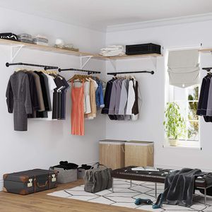 Produktbild für Wandgarderobe Songmics HSR67BK02, Metall