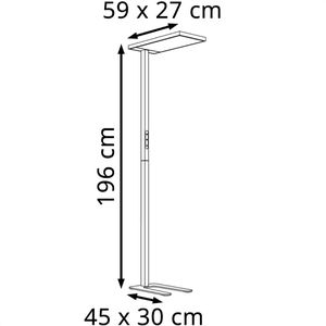 Produktbild für Stehlampe Unilux Versus, LED, silber, 196cm