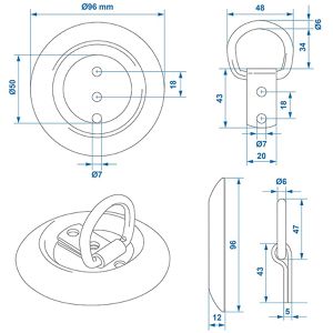 Produktbild für Zurrösen ProPlus 342132 für Anhänger &amp; Transporter