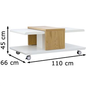 Produktbild für Couchtisch Inter-Link Joliet 50140034, aus Holz, weiß