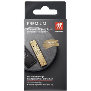 Produktbild für Nagelknipser Zwilling Kompakt Premium, Gold Edition, Edelstahl