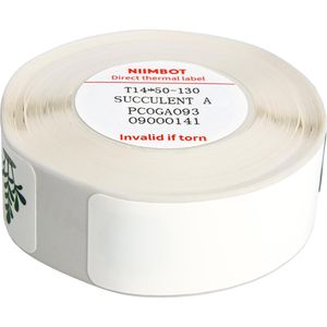 Produktbild für Thermoetiketten Niimbot weiß mit Pflanzmotiven