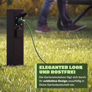 Produktbild für Gartensteckdose Monzana mit Erdspieß