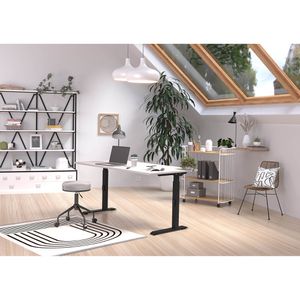 Produktbild für Schreibtisch Germania Profi 3.0, 8025-581, lichtgrau / schwarz