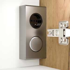 Produktbild für Spiegelschrank Posseik eiche gold