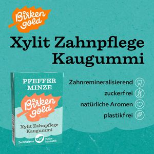 Produktbild für Kaugummis Birkengold Natur, Pfefferminze