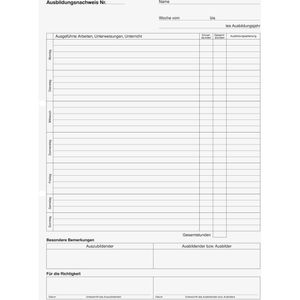 Produktbild für Ausbildungsnachweis Brunnen 10-42572, A4