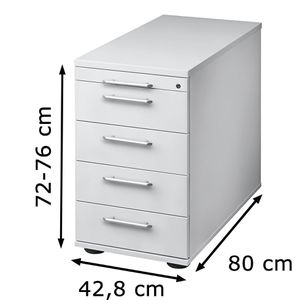 Produktbild für Standcontainer Hammerbacher Solid SC50, lichtgrau
